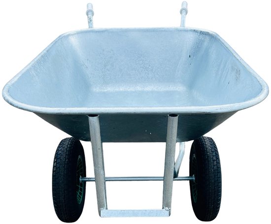 Grote kruiwagen Kruiwagen 2-wiel "Farmer II" thermisch verzinkt 200 liter voerkruiwagen Tuinkrui Kruiwagen Dubbele kruiwagen van Merkloos	 — afbeelding 3