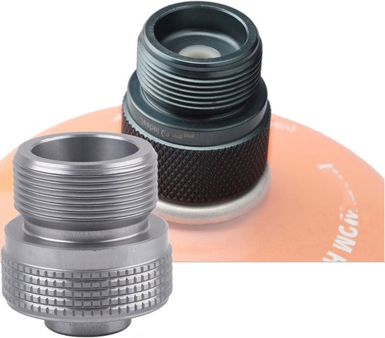 Allecto - Adapter Voor Gastank - MAPP-gasadapter - Voor Gasfornuis - Campinggasfles - Geschikt voor LPG-tank - 3 x 3 x 3,9 cm van Allecto — afbeelding 2