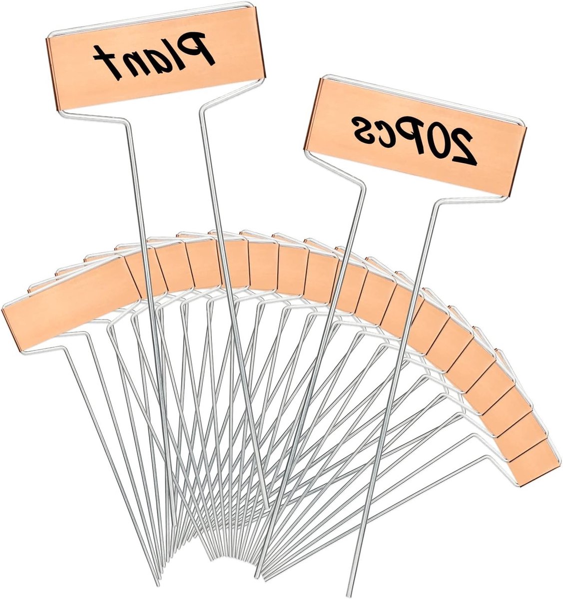 Set van 20 metalen plantenlabels van 15,5 cm voor tuin, groenten en kruiden identificatie