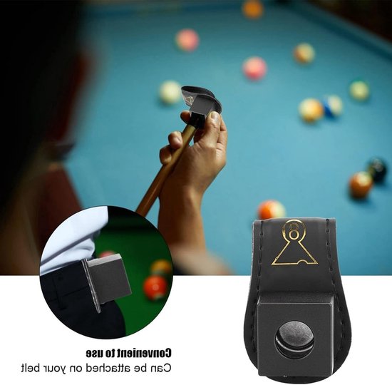 Dailygoods- Krijthouder - Draagbaar ontwerp - Magnetische Eigenschap - Bicast-leer - Duurzaam - Compact en Handig in Gebruik - Biljartaccessoire van Dailygoods — afbeelding 2