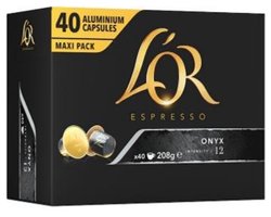 L'OR Espresso ONYX Tasses à café Nespresso 12 Intensité - 40 capsules
