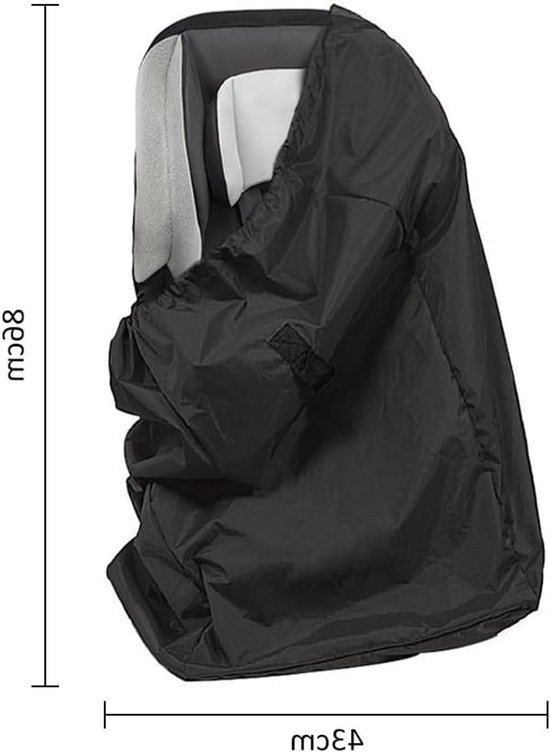 Travel Bag voor Autostoel - Waterdichte Oxford Stoffen Draagtas met Schouderriem - 86 x 43 cm - Zwart van travel — afbeelding 5