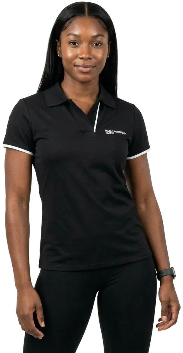 Karl Lagerfeld Jeans B2w17066 Korte Mouw Poloshirt Zwart M Vrouw