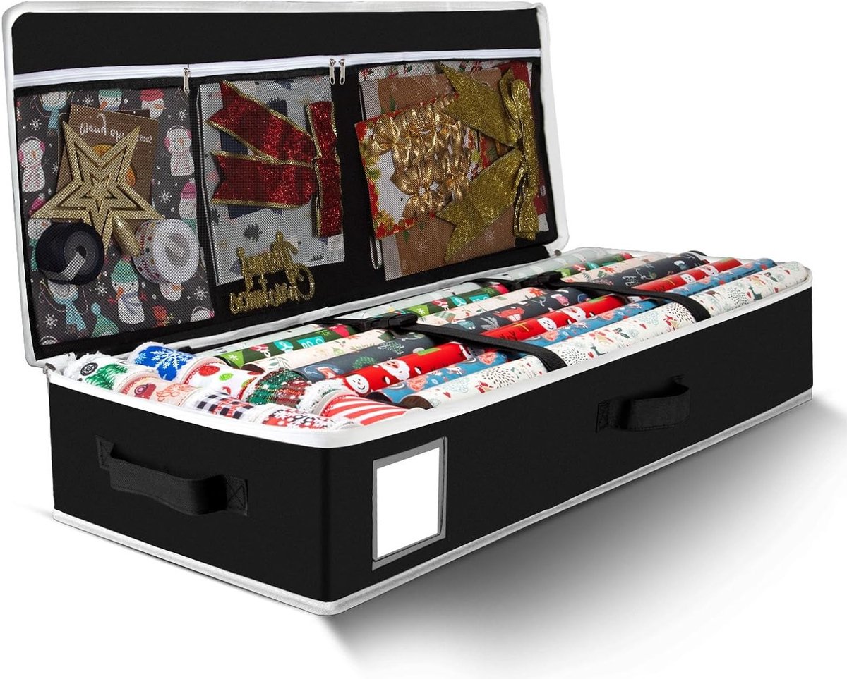 Cadeaupapier Opbergtas - Waterdichte Inpakpapier Organizer voor 30 Rollen - Ruimtebesparende Opbergoplossing