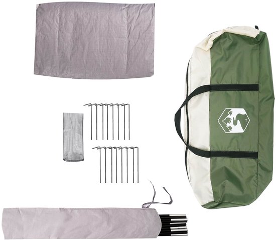 vidaXL - Familietent - 5-persoons - Groen - 185T - Polyester - met - PU - Coating van Vidaxl — afbeelding 5