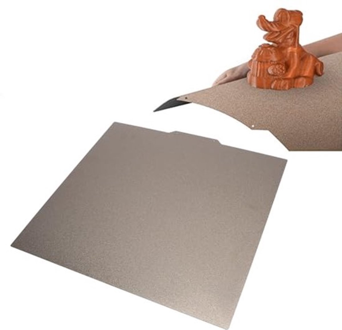 PEI-bouwplaat, 330 mm x 330 mm dubbelzijdig glad en getextureerd PEI-vel, flexibel printbed, verwijderbaar oppervlakplatform voor ELEGOO Neptune 3 Plus 3D-printer