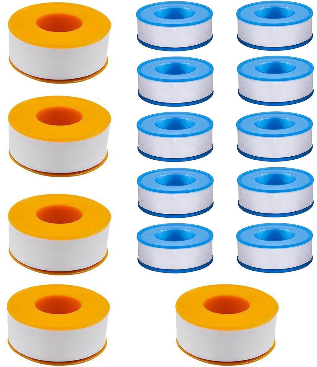 20 Stuks PTFE Tape voor Industriële Toepassingen, Waterdichte Draadafdichting, Teflon Tape voor Lekkagepreventie en Hoekkranen