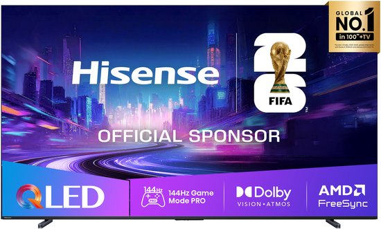 Hisense 100E7Q PRO - 100 inch - 4K QLED - 144hz - 2025 - Hisense - €1.499,00