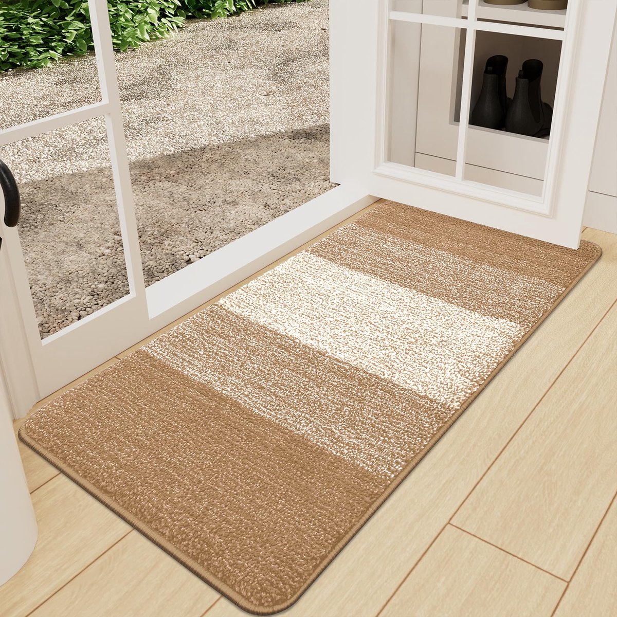Olanly Droogloopmat - Schoonvoetsmat - Antislip Droogvoetsmat - Ingang Deurmat - 60x90 cm - Camelkleur