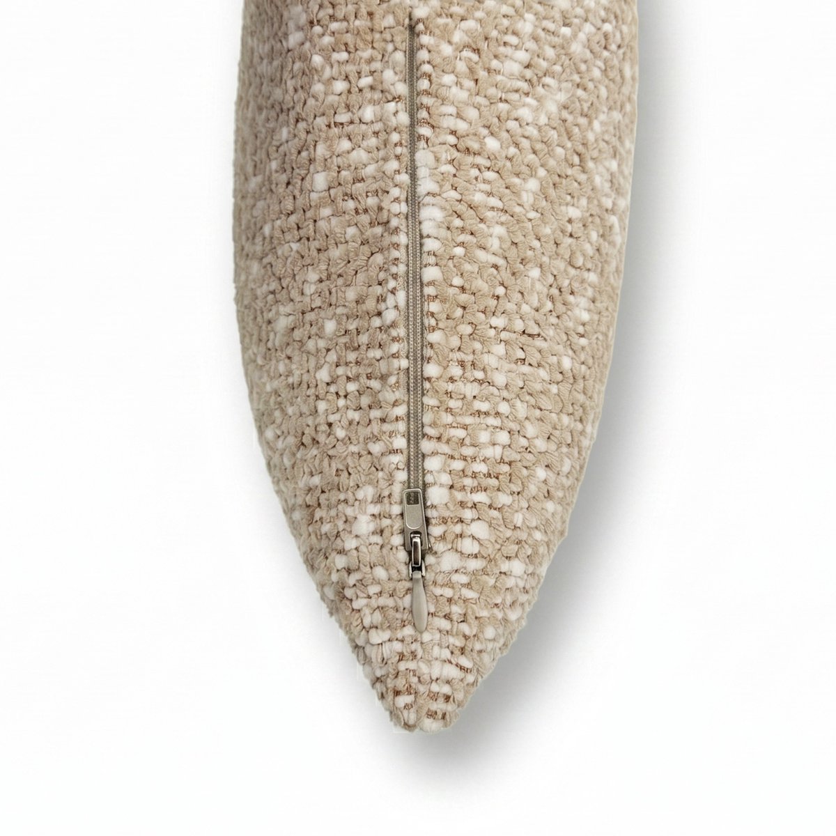 Woonexpress Linnoo Sierkussen Beige Crème Grof Geweven Decoratief Zacht Kussen Beige/Creme