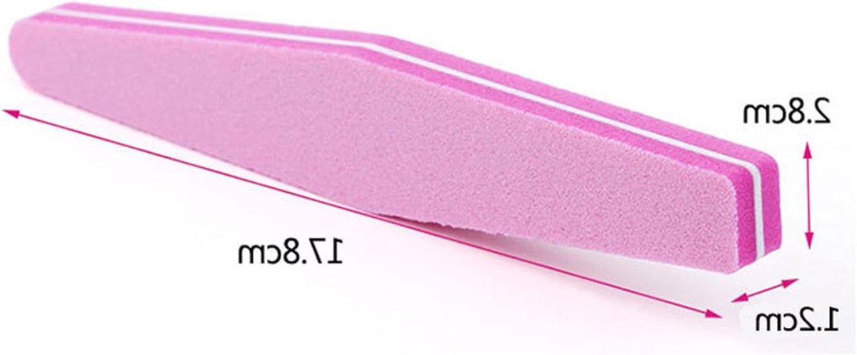 Professionele Vijl Set van 10 Stuks, Dubbelzijdige Nagelvijlen met 100/180 Grit voor Nagelverzorging en Styling, Ideaal voor Manicure en Pedicure