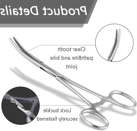 SnelShoppen - 1pc RVS Vissershaken Verwijder Pliers, Haak Verwijderaar, Vissers Tangen, Arterie Klem, Haak Verwijder Tools, Ideaal voor Snoek en Meer van Snelshoppen — afbeelding 2