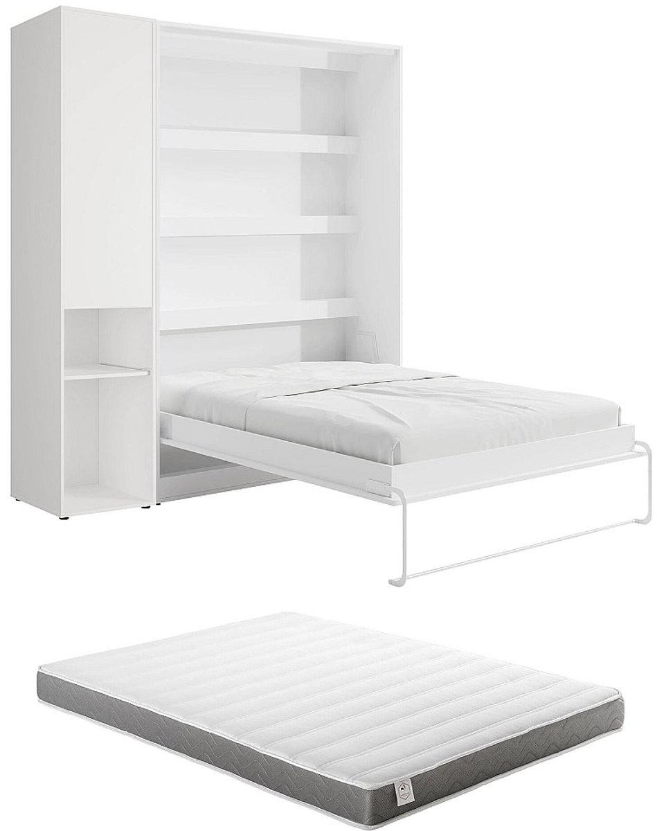 Vente-unique Bedkast hout wit 140 x 200 cm