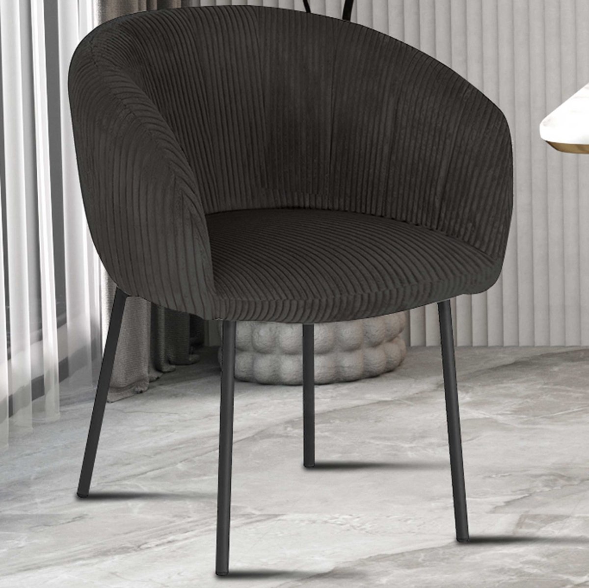 Stoel Sill | 57 X 62 X 79 Cm | Donkergrijs