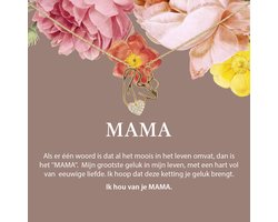 Pera Jewelry® - 925 sterling zilveren Moeder en Baby ketting - Moeder&Dochter Wenskaart - Cadeau Voor Mama - Collier - Moederschap Cadeau