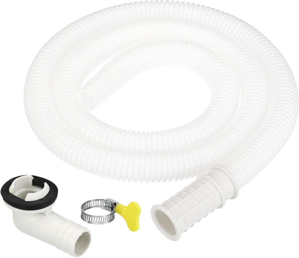 Afvoerslang - Universele slang - Airco ontluchten - Met klemconnector - 10 m - Wit