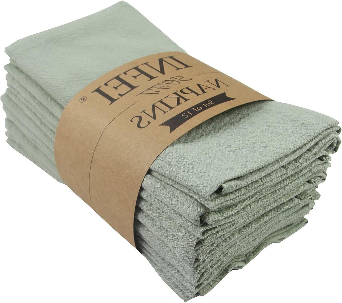 Katoenen Servetten - Herbruikbare doeken - Tafeldekken - Set van 12 - 43x43 cm - Groen