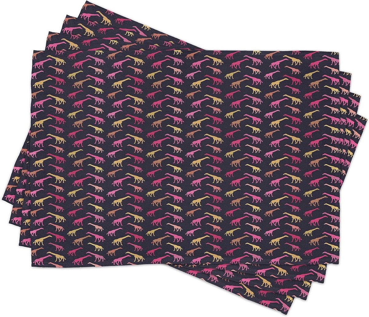Placemat Set - Tafelmatten - Eettafel Decoratie - Wasbaar Stof - 30x45 cm - Veelkleurig