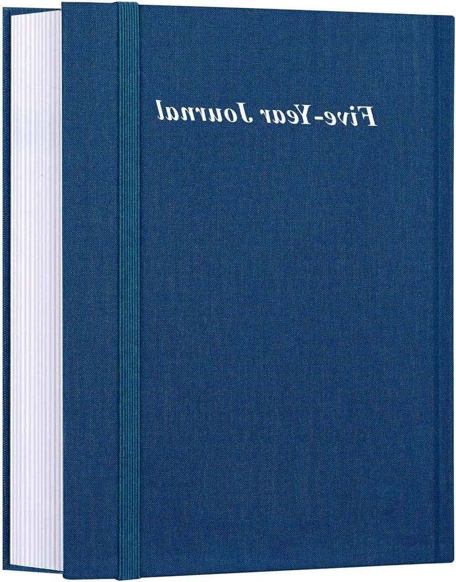 Hard Cover Dagboek - Vijfjarig Tijdschrift - Herinneringen Vastleggen - Slimme Jaar Lay-out - 8.5 x 11 Inch - Blauw