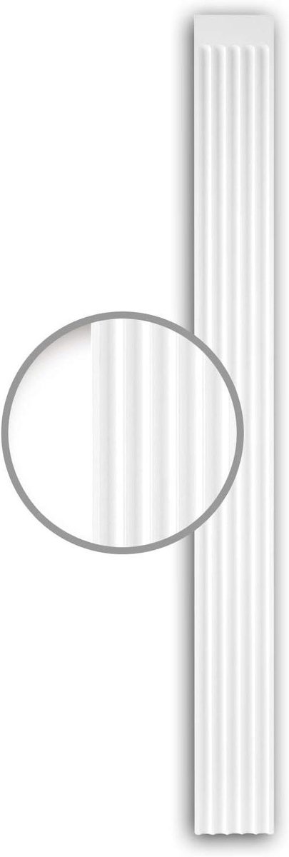 Pilaster schacht - Sierlijst pilaar decoratie - Interieur verfraaien - Neo-classicisme stijl - 195 cm x 200 cm - Wit