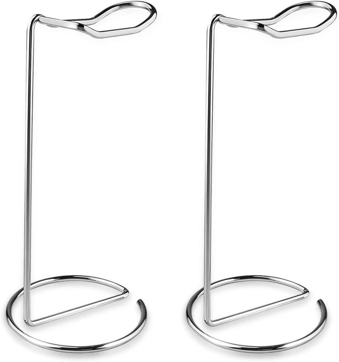 Hoofdtelefoonstandaard Metaal - Headsethouder Oortelefoonhanger - Bureau Organisatie - Krasbestendige Afwerking - 11 x 11 x 22 cm - Zilver