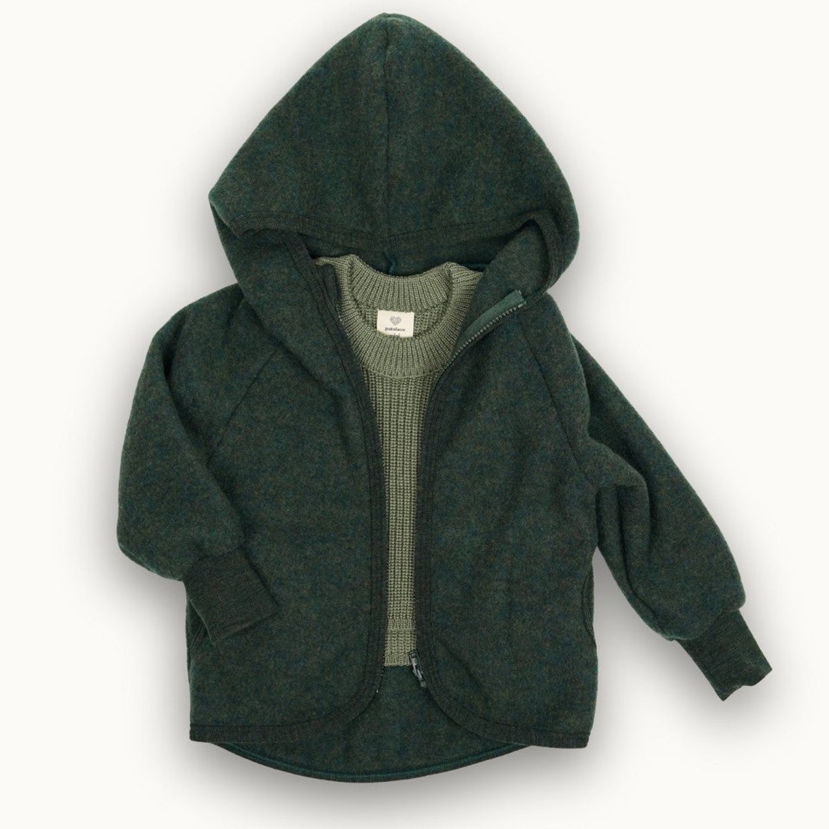 Merino Wol Jas Donkergroen