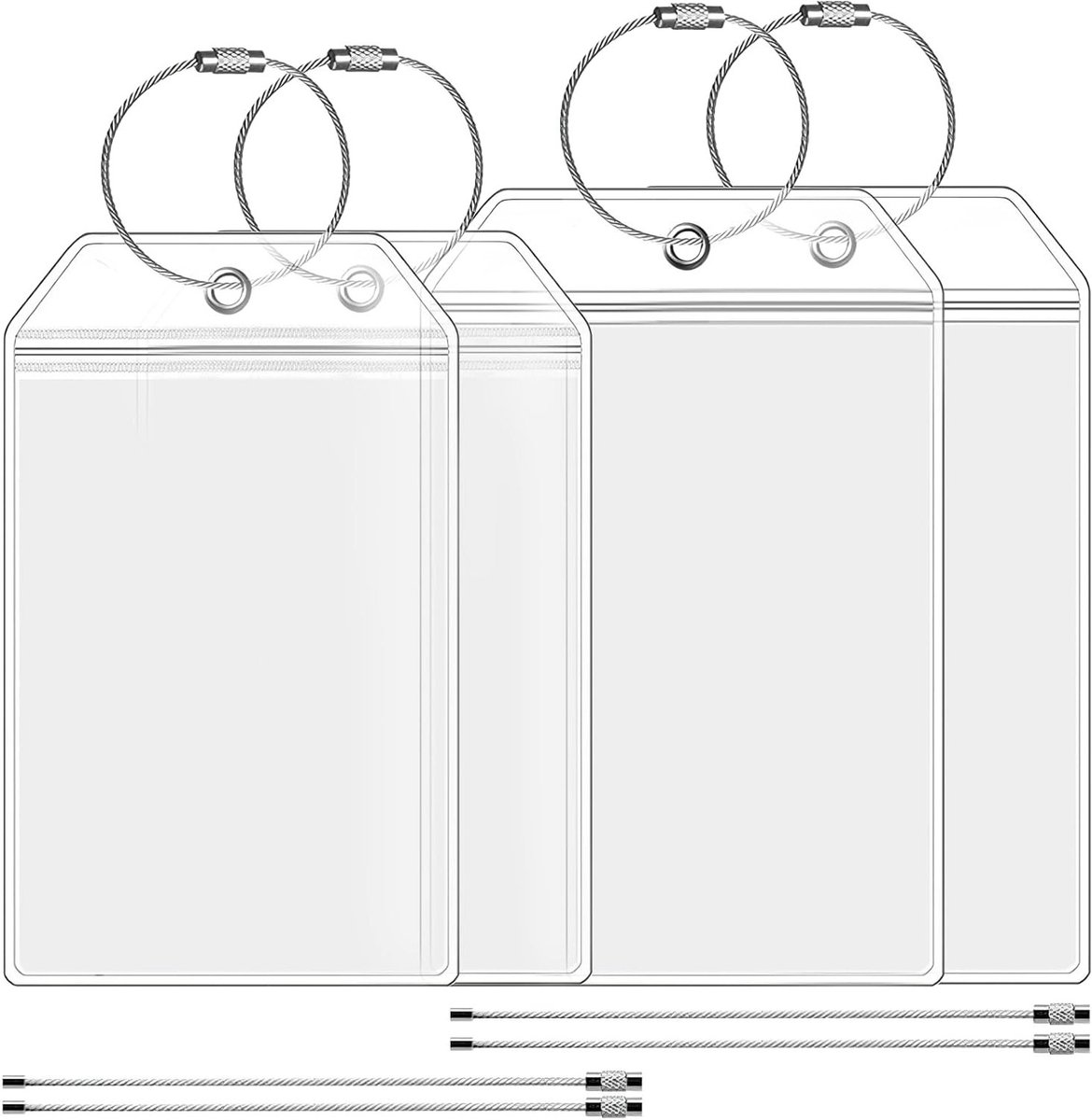 Reisbagage labels set van 4 - Ideaal voor koffers, reistassen en identificatie tijdens vakanties