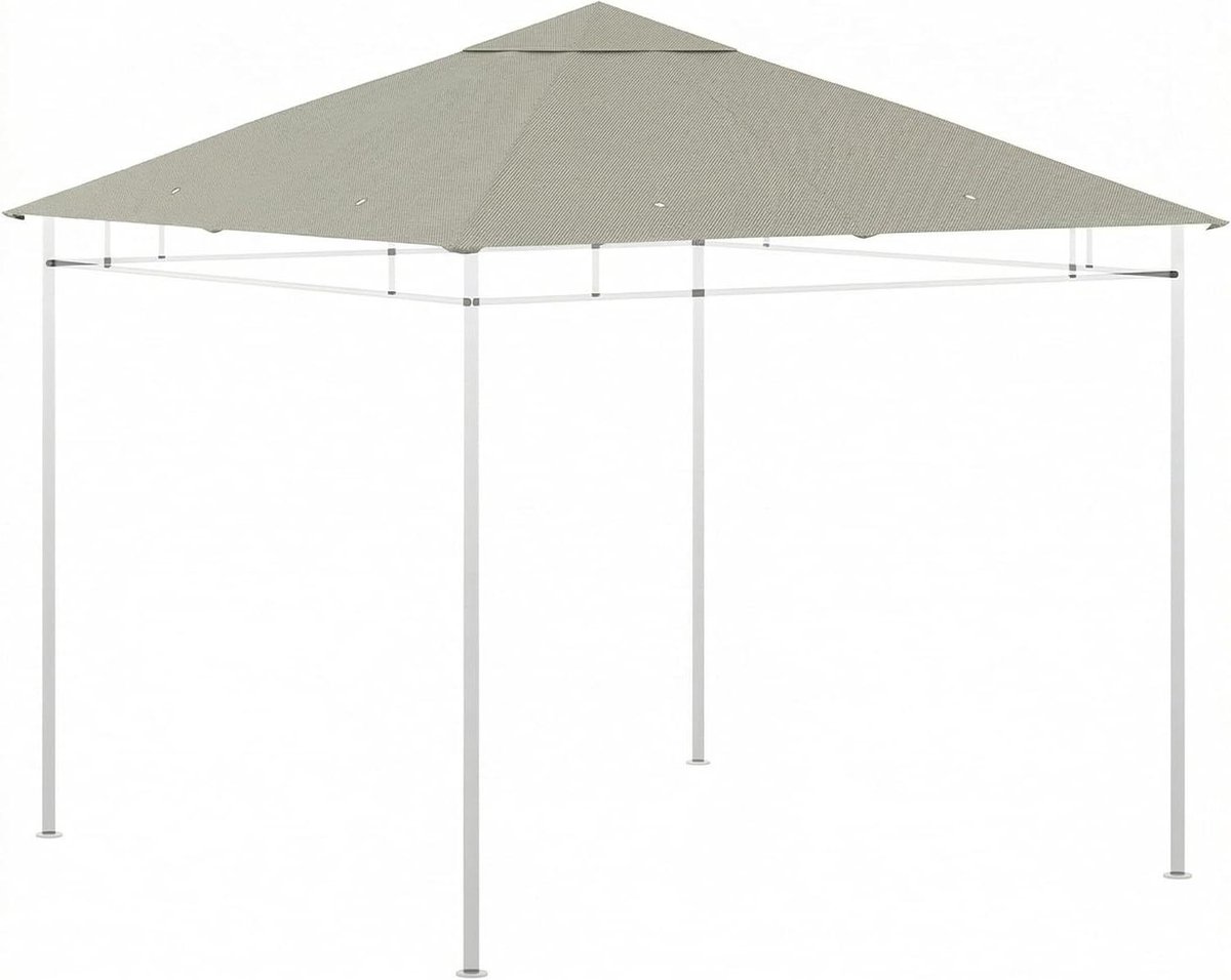 Reservezeil voor paviljoen - Tent dak - Buitenfeest beschutting - UV-bescherming en ventilatie - 3 x 3 meter - Lichtgrijs