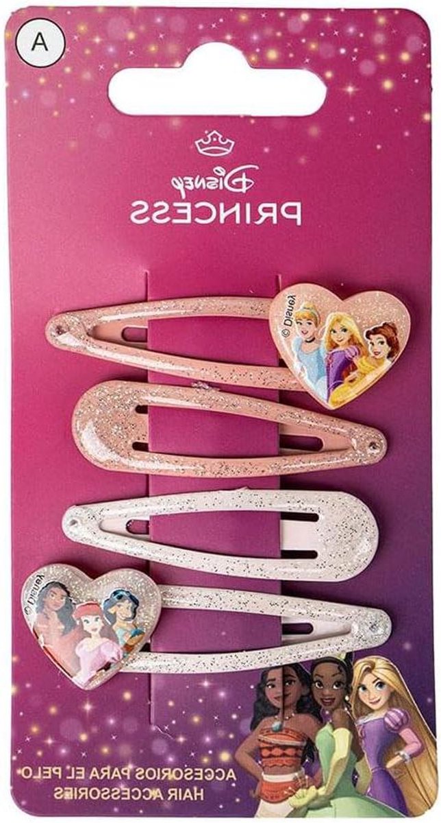 Haarclips - Prinses Accessoires - Haar Styling - Cartoon Patroon - 4 Stuks - Meerkleurig