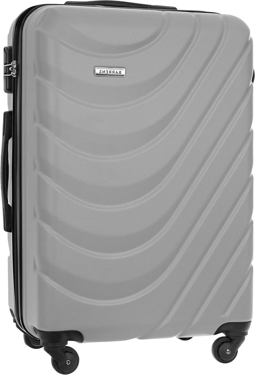 Reiskoffer ABS - Koffer met wielen - Reizen en vakantie - Geïntegreerd cijferslot - 67x46x26cm - Grijs