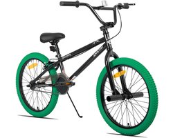 Joystar Brockway BMX-fiets - 20 inch - Handrem - Remmen - Achter V-brake - Pegs - Groen