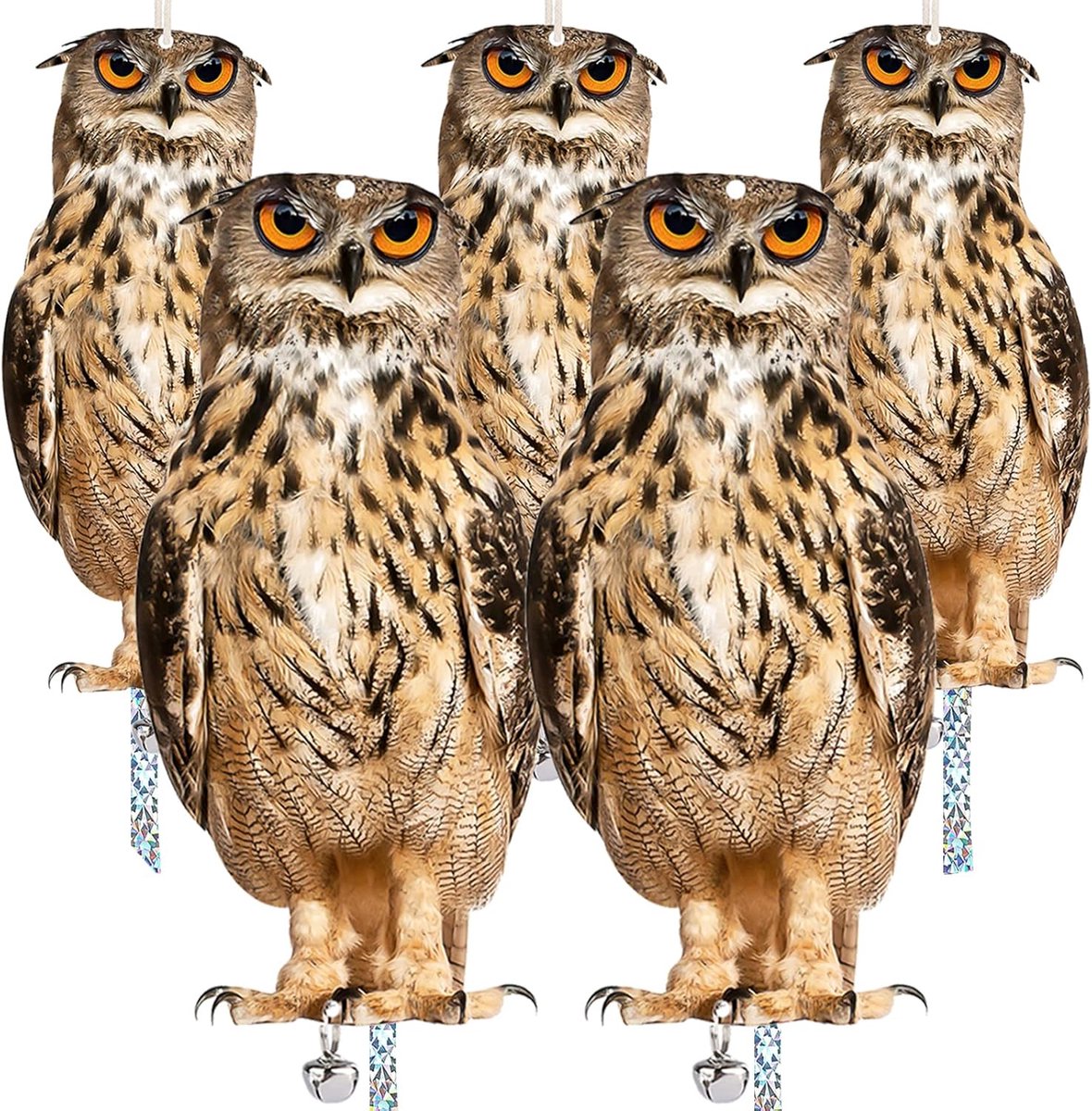 Uilenafweermiddel, vogelverschrikker, duivenafweermiddel voor buiten, plakband ter afschrikking, reflecterende tape voor vogelverschrikker, reflecterende ophanging