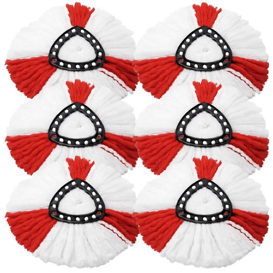 6x Navulling Dweil geschikt voor Vileda Turbo vervanging Mop Pads