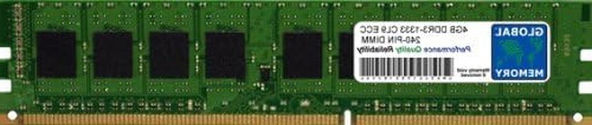 Geheugenmodule RAM - Werkgeheugen UDIMM - Computer Upgrade - ECC Server Geheugen - 4GB - Groen