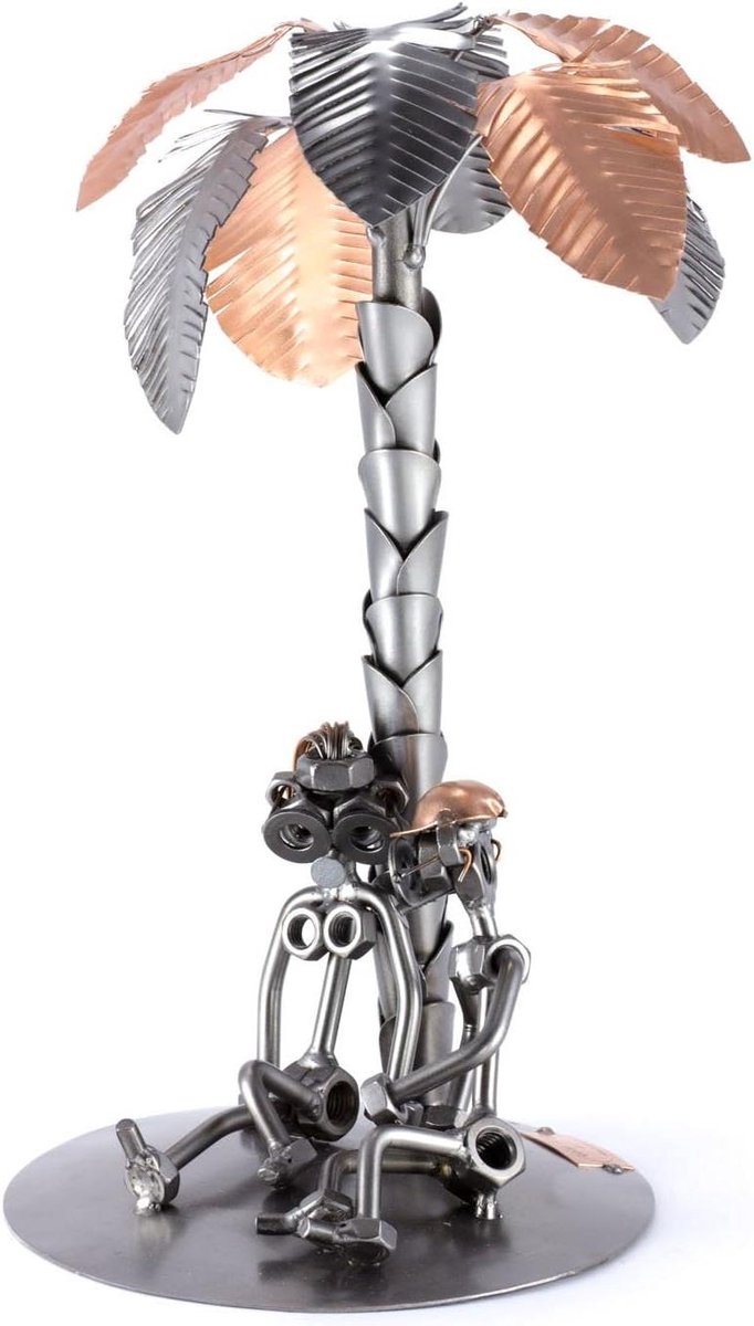 Schroevenmannetje Paar - Metalen Figuur - Cadeau Idee - Handgemaakt Uniek - 1 stuk - Metaal