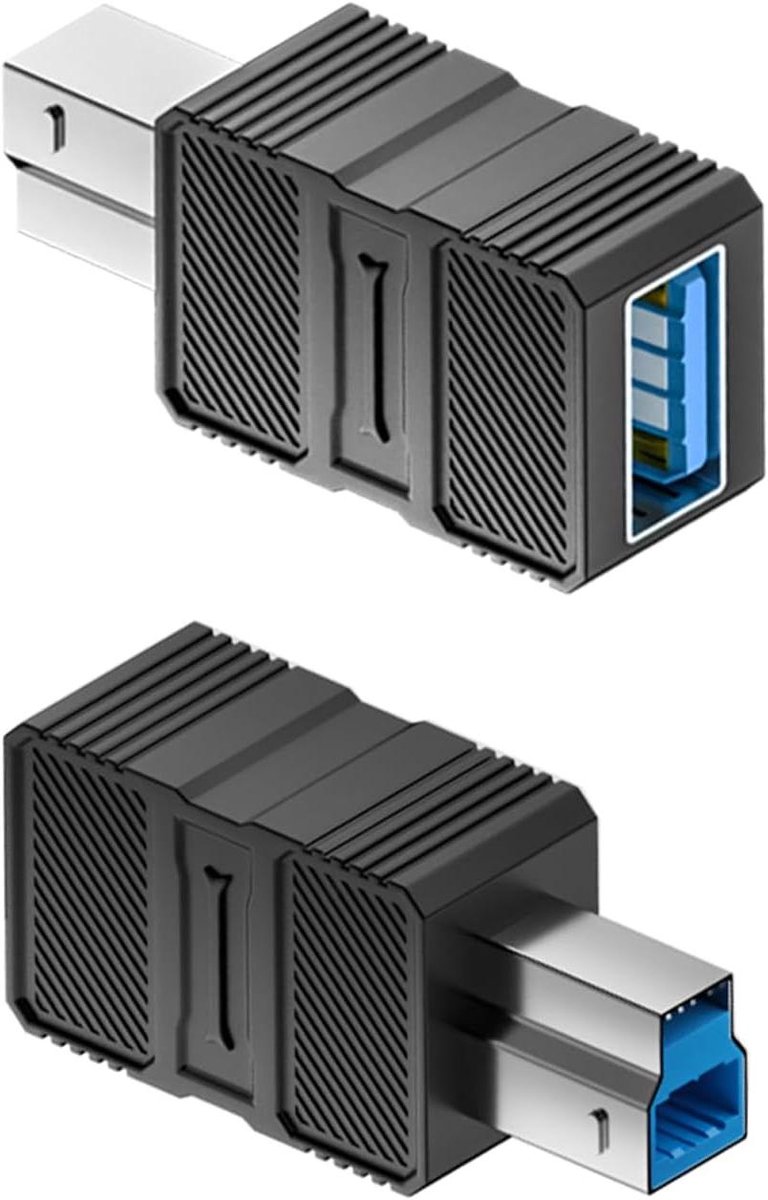 USB 3.0 Adapter - Type B naar A - Data Overzetten - 5Gbps Snelheid - 2 Stuks - Zwart