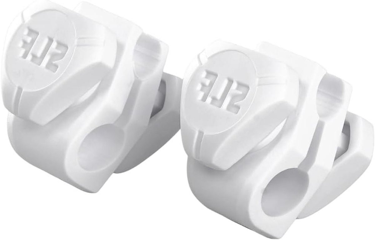 Voetbalhelm Vizier Clips - Helm Bevestiging - Sport Accessoires - Snelle Montage - 2 Stuks - Wit