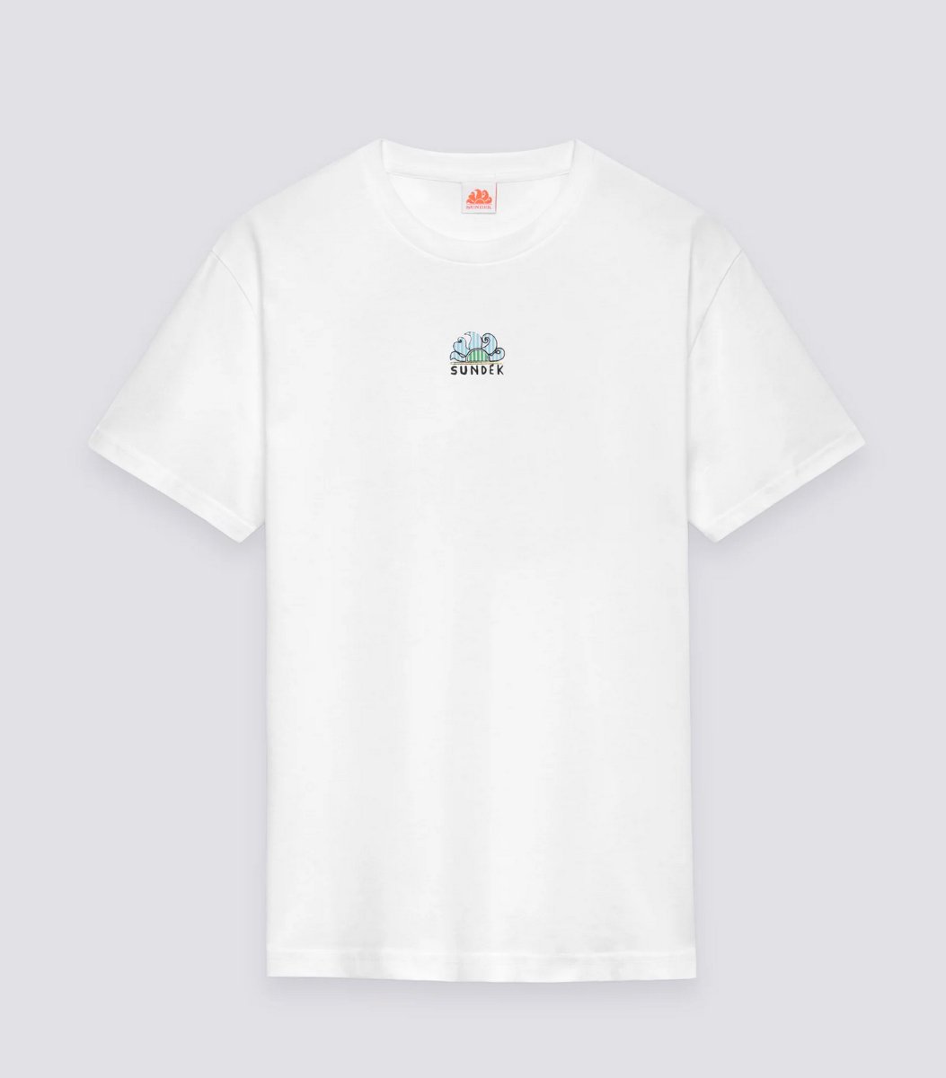 Sundek M769tej78ji T-shirt Met Korte Mouwen Wit L Man