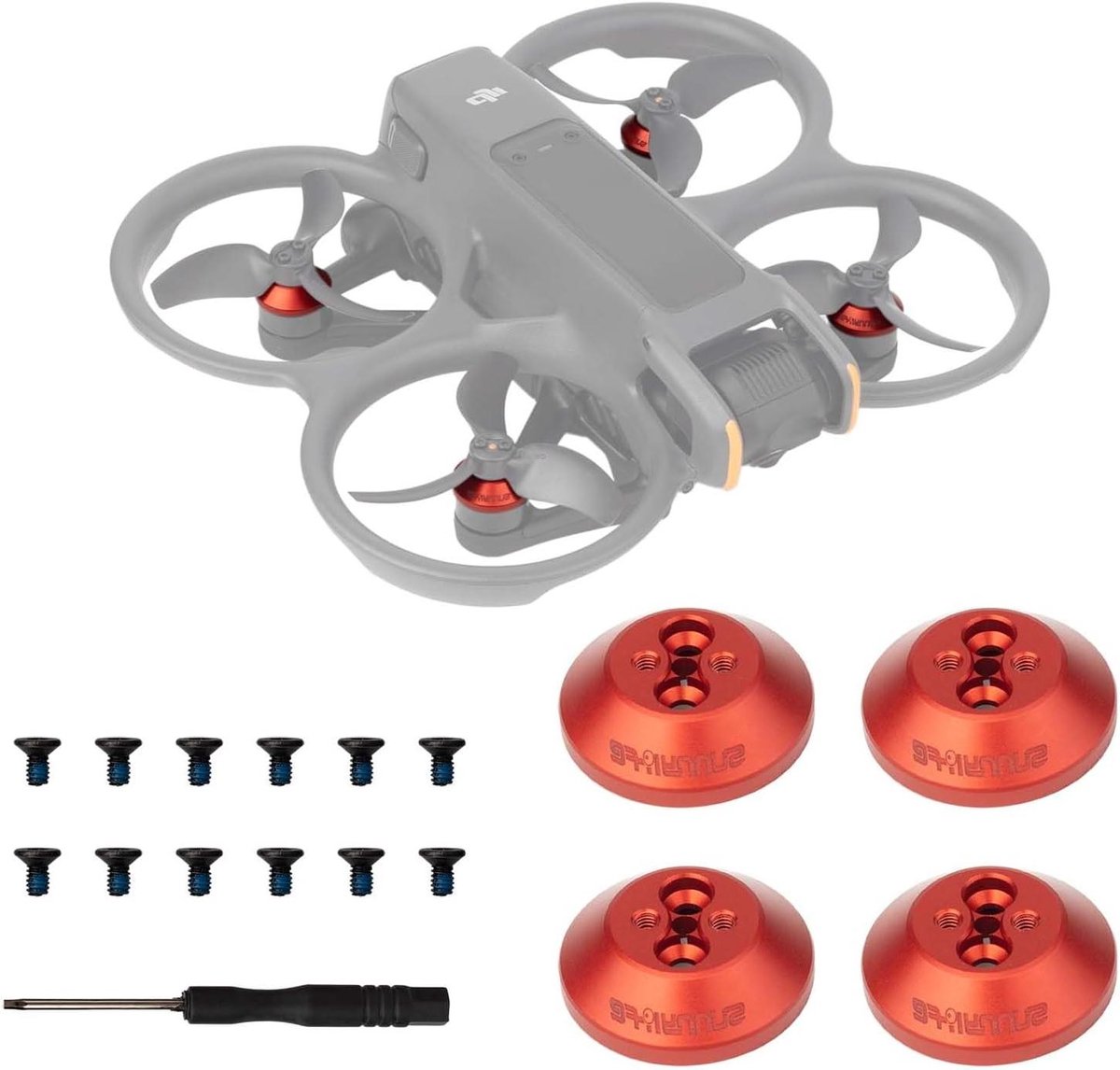 Motorhoezen Drone - Motorbeschermers - Drone Onderhoud - Waterdicht Stofdicht - 4 Stuks - Rood