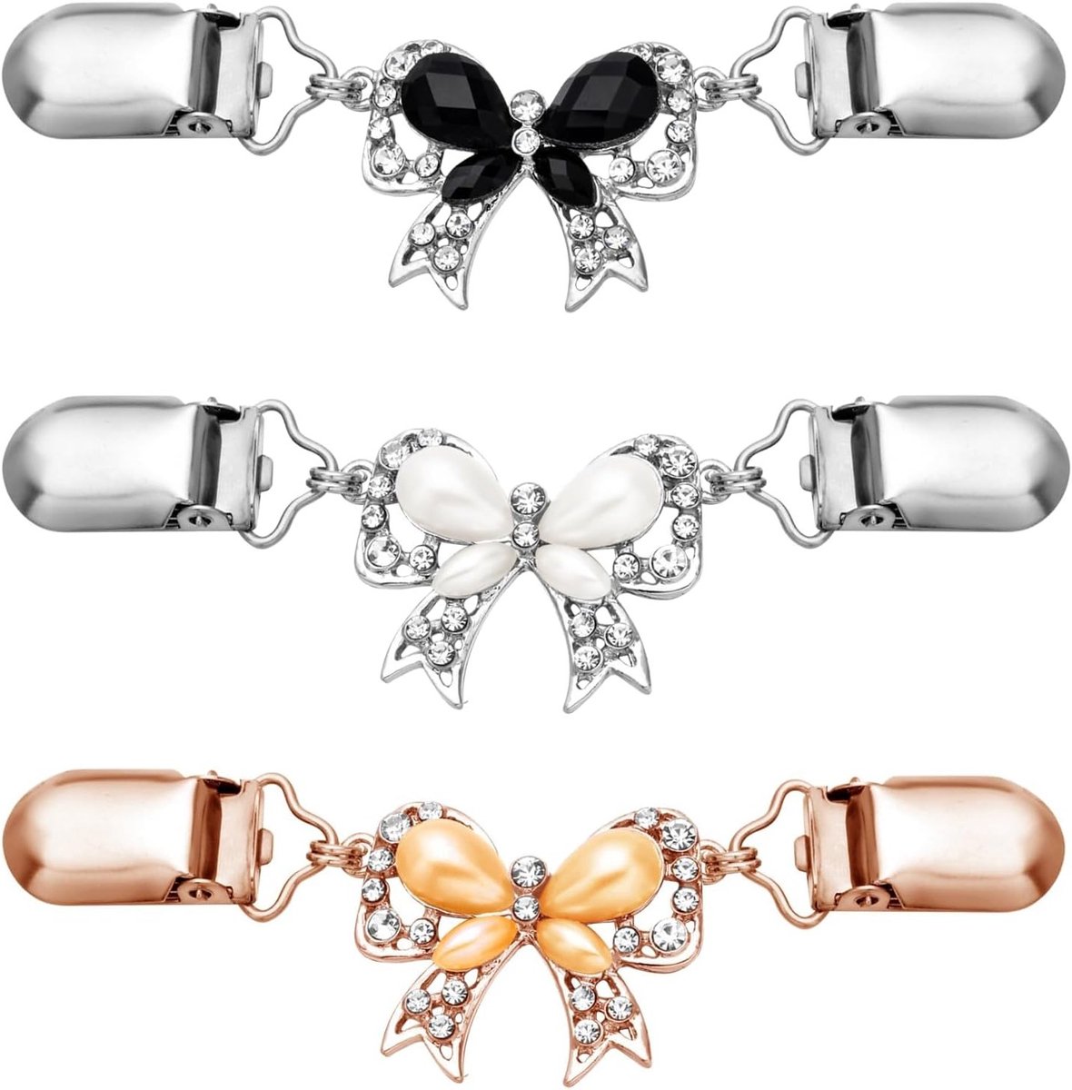 Set van 3 Cinch Clips voor Taille, Sweater Cincher en Sjaalclip - Verstelbare Tailleband voor Dames en Meisjes, Geschikt voor Jurken en Modeaccessoires in Zilver, Duurzaam Materiaal