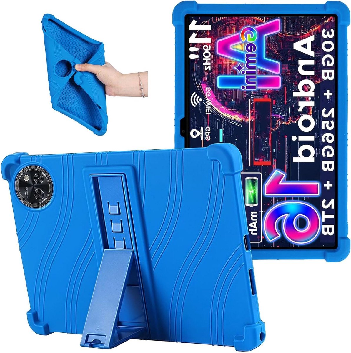 Tablethoes - Beschermhoes Tablet - Tablet Beschermen - Verstelbare Kickstand - 11 inch - Blauw
