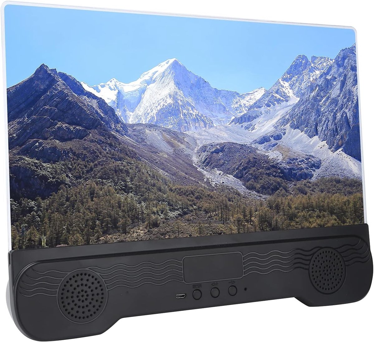 14 Inch Mobiele Telefoon Screen Magnifier met Bluetooth Speaker, Draagbare Video Vergrootglas Stand voor iOS en Android, Ideaal voor Films en Presentaties