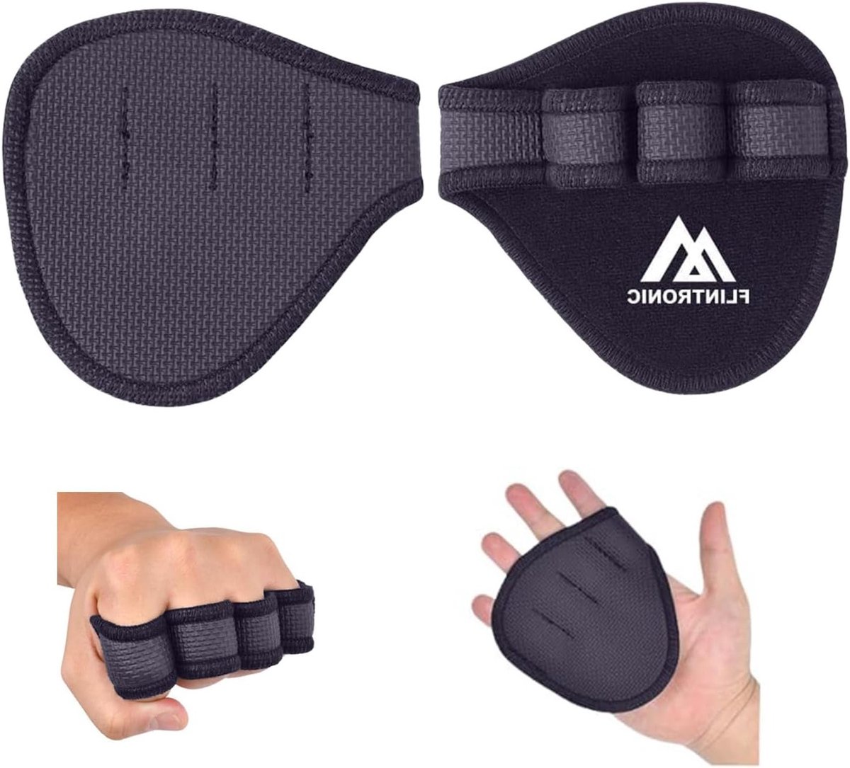 2PCS Fitness Grips Pads voor Gewichtheffen, Pull-Ups en Gymnastiek - 4 Finger Loop, Antislip Neopreen Grip Handschoenen voor Dames