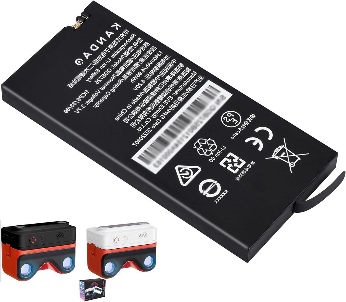 Reservebatterij Camera - Accu Camera - Fotografie - Oplaadbaar - 42 Volt - Wit
