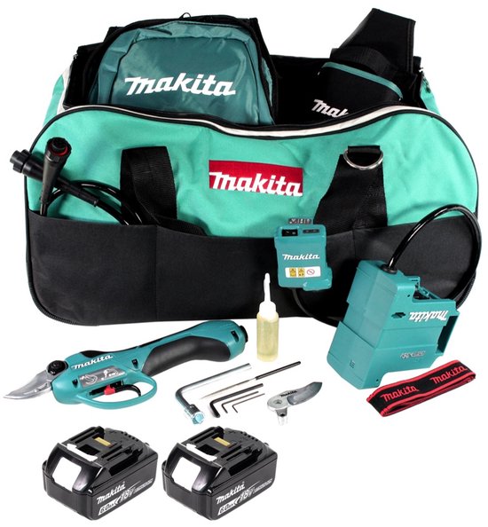 Makita DUP 361 G accu-snoeischaar takkenschaar 36 V (2x 18 V) + 2x accu 6,0 Ah + tas - zonder oplader van Makita — afbeelding 3