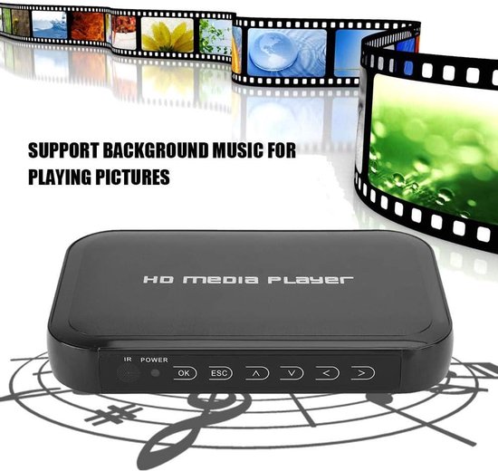 Multimediaspeler - Mediabox HD - Thuisbioscoop - Automatisch afspelen - 1080P - Zwart — afbeelding 5