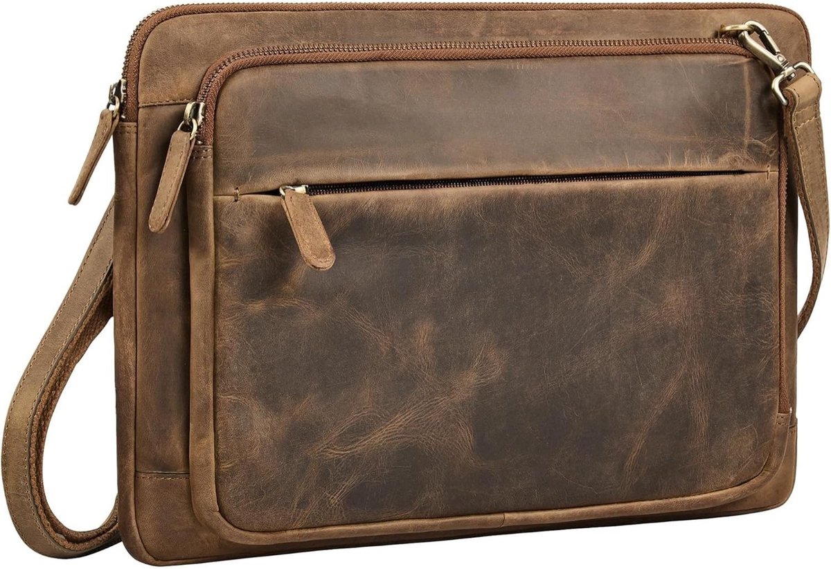 Leren Laptoptas - Laptoptas - Leren Tas - Luxe Leren Laptoptas - Werktas - Schoudertas - Business Tas - Leren Business Tas - 15 inch - Bruin - van Imperatoris