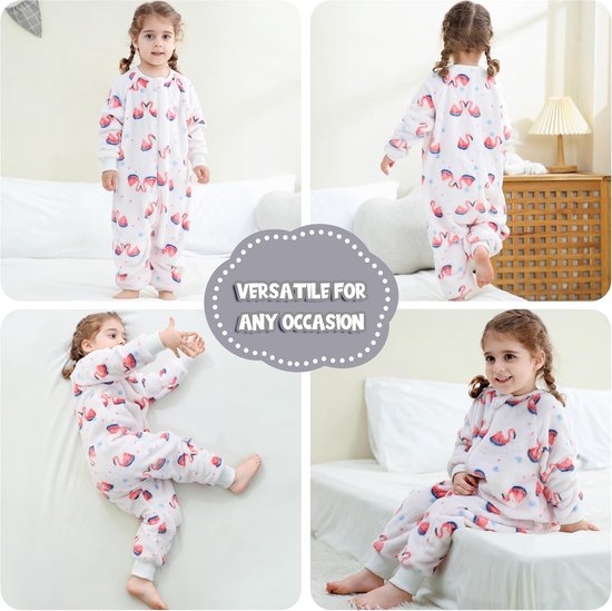 Slaapzak met voeten - Trappelzak pyjama - Baby slapen - Gedeelde voeten ontwerp - 25 TOG - Flamingo van slaapzak-met-voeten — afbeelding 5