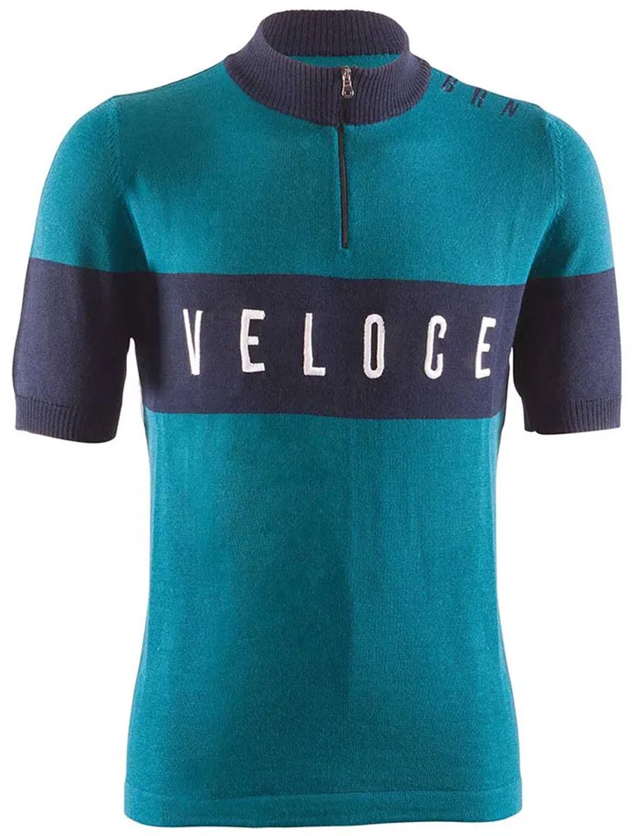 BRN Veloce vintage wollen koerstrui aquablauw maat XL