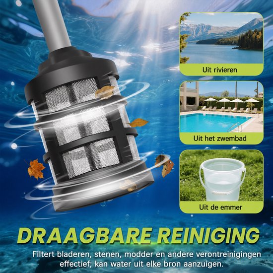 Draadloze Hogedrukreiniger 45BAR - Met 2x 1500mAh Accu's & 6-in-1 Multifunctionele Mondstuk - 5M Slang met Filter - Krachtige 22000 RPM Motor - Voor Auto, Terras, Tuin, Hek & Zwembad - Inclusief Schuimlans en Draagtas van VorexTech — afbeelding 5